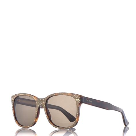 gucci 0047 s 004|GUCCI Rhinestone Acetate Square Sunglasses GG0047S.